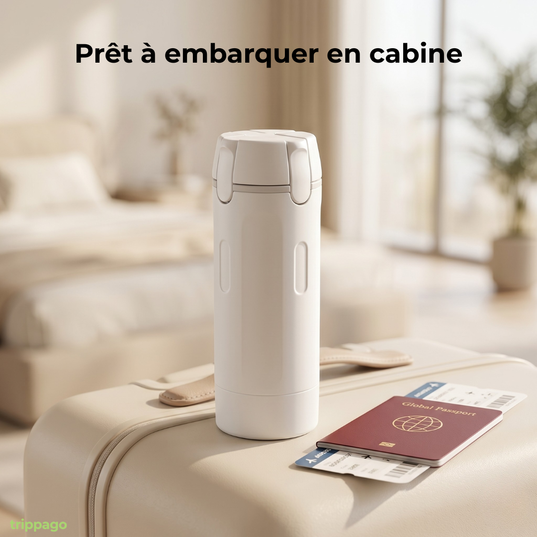Trippago — Le flacon de voyage 4-en-1