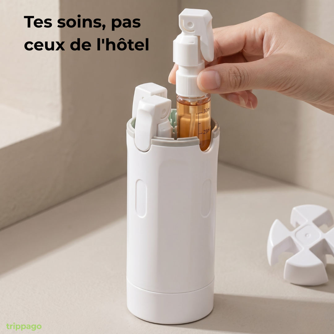 Trippago — Le flacon de voyage 4-en-1